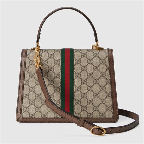 borse gucci con fibia gucci sul davanti|Gucci Borsa a mano piccola Ophidia con nastro Web.